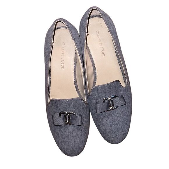 Charter Club Gray Textile Shoes Size 7.5 M - Picture 1 of 5
